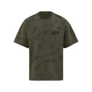 Футболка мужская CAT, тёмно-зелёная