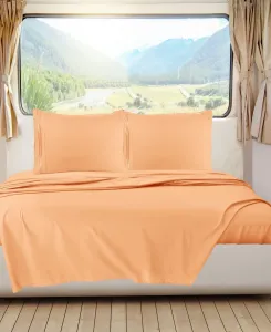 Комплект постельного белья Premier 1800 Series с глубокими карманами, 4 предмета, размер RV Queen Nestl, абрикосово-коричневый