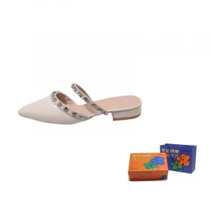 Xingdiman Закрытые тапочки женские бежевые, цвет Beige