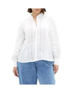 Рубашка причудливой формы больших размеров CITY CHIC, коричневый/бежевый