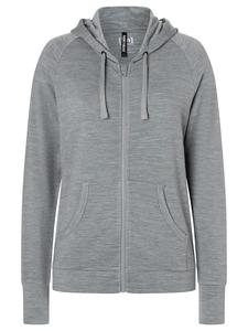 Худи из мериносовой шерсти EVERYDAY ZIP серого цвета super.natural