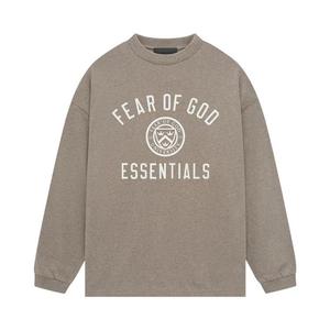 Футболка Fear of God Essentials Jersey Long-Sleeve Tee, Heather Grey