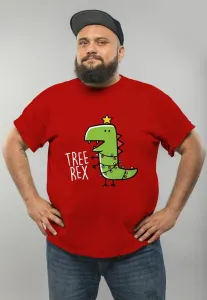 Футболка с принтом tree rex weihnachten spruch lustig dino dinosaurier Moonworks, Rot