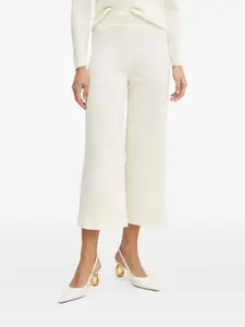 Широкие брюки в рубчик LUISA SPAGNOLI, белый