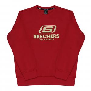 Свитшот Unisex Burgundy 005G Crew Neck Moderate Skechers, burgundy-005g