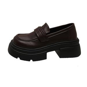 WUJI Коричневые лоферы женские, цвет Brown