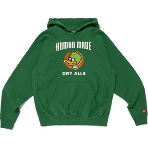 Худи с принтом утки Cotton HUMAN MADE, зеленый