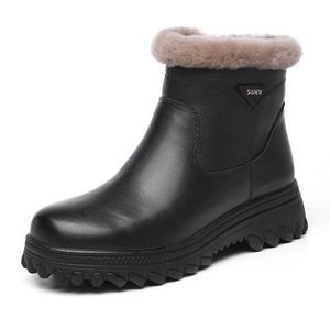 Cigna Женские теплые короткие зимние ботинки, черные