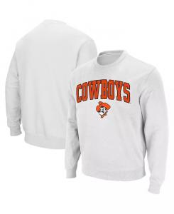 Мужская толстовка Oklahoma State Cowboys с круглым вырезом и аркой Colosseum, белый