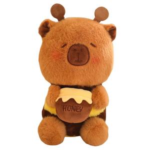 Милые плюшевые куклы капибары в полицейской форме, высота 25 см MLING, Bee Style