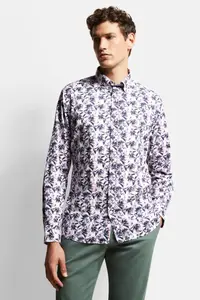 Рубашка bugatti с длинными рукавами и принтом в виде листьев, цвет Apricot