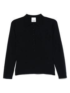 Рубашка-поло тонкой вязки Allude, синий