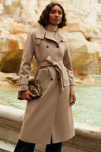 Длинное пальто с воротником стойкой Friends Like These, бежевый