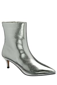 Ботильоны на высоком каблуке с молнией Ravel, серебряный