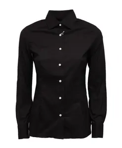 Хлопковая рубашка, изготовленная в Италии. Barba, черный