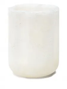 Алебастровый подсвечник ручной работы, 9х7,5 см, Editions Milano, белый