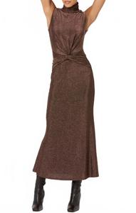 ASTR Платье Рианы коричневого металлического цвета