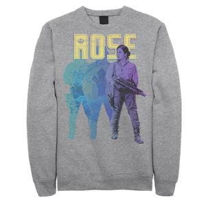 Мужской свитшот с градиентным портретом и розой The Rise Of Skywalker Star Wars