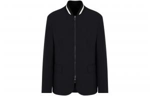 EMPORIO ARMANI Длинный застегивающийся на молнию жакет, Black