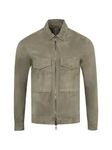 Кожаная куртка на молнии Giorgio Brato, зеленый