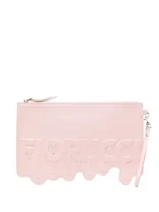 Кожаный клатч Fiorucci, розовый