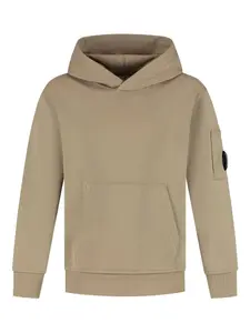 Худи с карманами C.P. Company Kids, коричневый