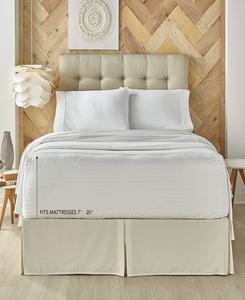 Комплект постельного белья Royal Fit, 300 нитей на дюйм, 100% хлопок, 3 предмета, размер Twin J Queen New York, White