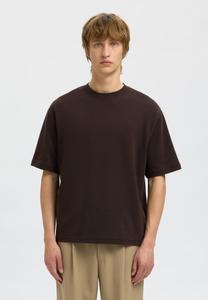 Базовая футболка SLHLOOSEOSCAR O NECK TEE Selected Homme, коричневый