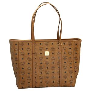 Сумка-тоут MCM среднего размера для женщин из лакированного полотна с отделкой из кожи наппа, ручная сумка, шоппер, сумка через плечо