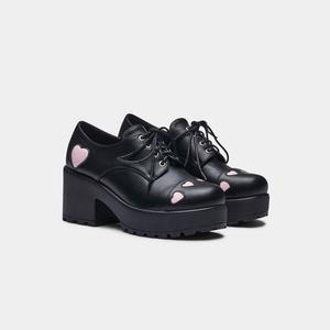 Высокие туфли KOI Tennin Heart Shoes, черный/розовый