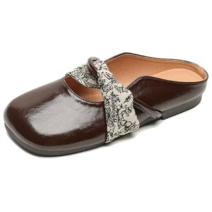 City camel Женские противоскользящие тапочки с закрытым носком на резиновой подошве коричневые, цвет Brown