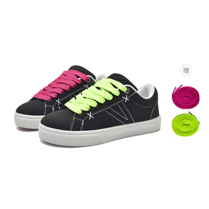 Износостойкие, легкие, дышащие и нескользящие. Низкие кроссовки для скейтбординга унисекс T628, Mismatched (Neon Green Shoelace/Rose Red)[Premium Upgraded-More Comfortable And Durable-Store Manager'S Recommendation]
