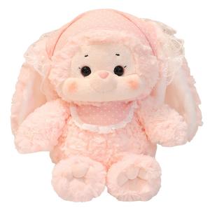 Бантик слюнявчик ягненок молочный зефир плюшевые куклы ягненок мягкая игрушка высота 40см Julebaby