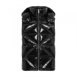 PHILIPP PLEIN Стеганый жилет с шестиугольной эмблемой, Black