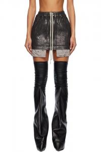 Rick Owens Drkshdw Черная мини-юбка в стиле конкорданс