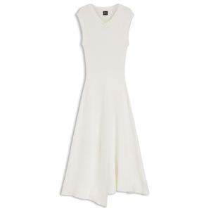 Платье приталенного кроя из пряжи букле BOSS, белый