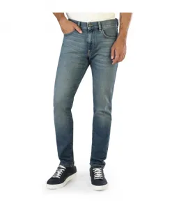 Узкие джинсы однотонных цветов Diesel, синий