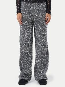 Тканевые брюки свободного кроя Noisy May, серебряный