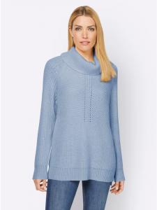 Heine Синий свитер с высоким воротником