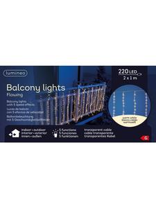 Lumineo Балконное освещение, 220 светодиодов, 2х1 м, теплый белый свет