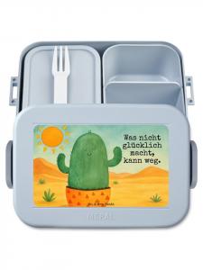 Mr. & Mrs. Panda Ланч-бокс с дизайном «Кактус и Солнце» и надписью, пастельно-голубой цвет