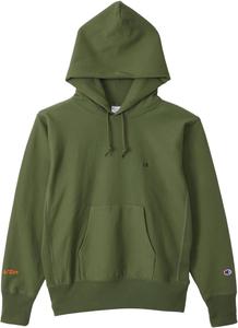 Мужская толстовка Champion Reverse Weave с капюшоном, длинными рукавами и вышитым логотипом, C3-Y116, зеленый