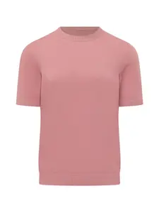 Вязаный свитер с круглым вырезом Malo, розовый