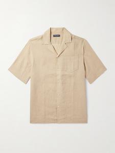 Льняная рубашка Angelo Camp-Collar FRESCOBOL CARIOCA, бежевый