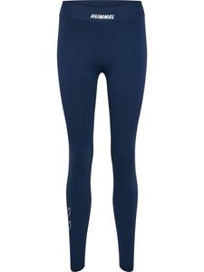 Леггинсы Elemental Cotton Hw Tights синего цвета Hummel