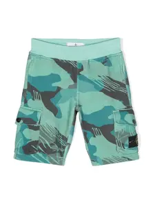 Шорты с нашивкой Compass Stone Island Junior, зеленый