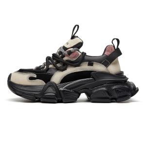 Низкие массивные кроссовки женские SHOUBA, Black Gray