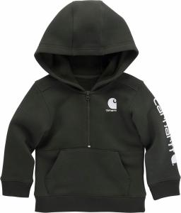 Carhartt детская толстовка с длинным рукавом и молнией до половины CA6273 - для мальчиков, Dark Olive Green