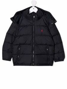 Пуховик на молнии POLO RALPH LAUREN KIDS, синий