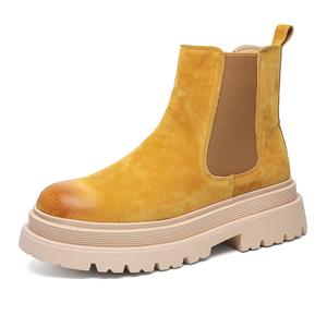 V05 Женские желтые замшевые челси с флисовой подкладкой, цвет Yellow, Fleece-Lined[Women's]